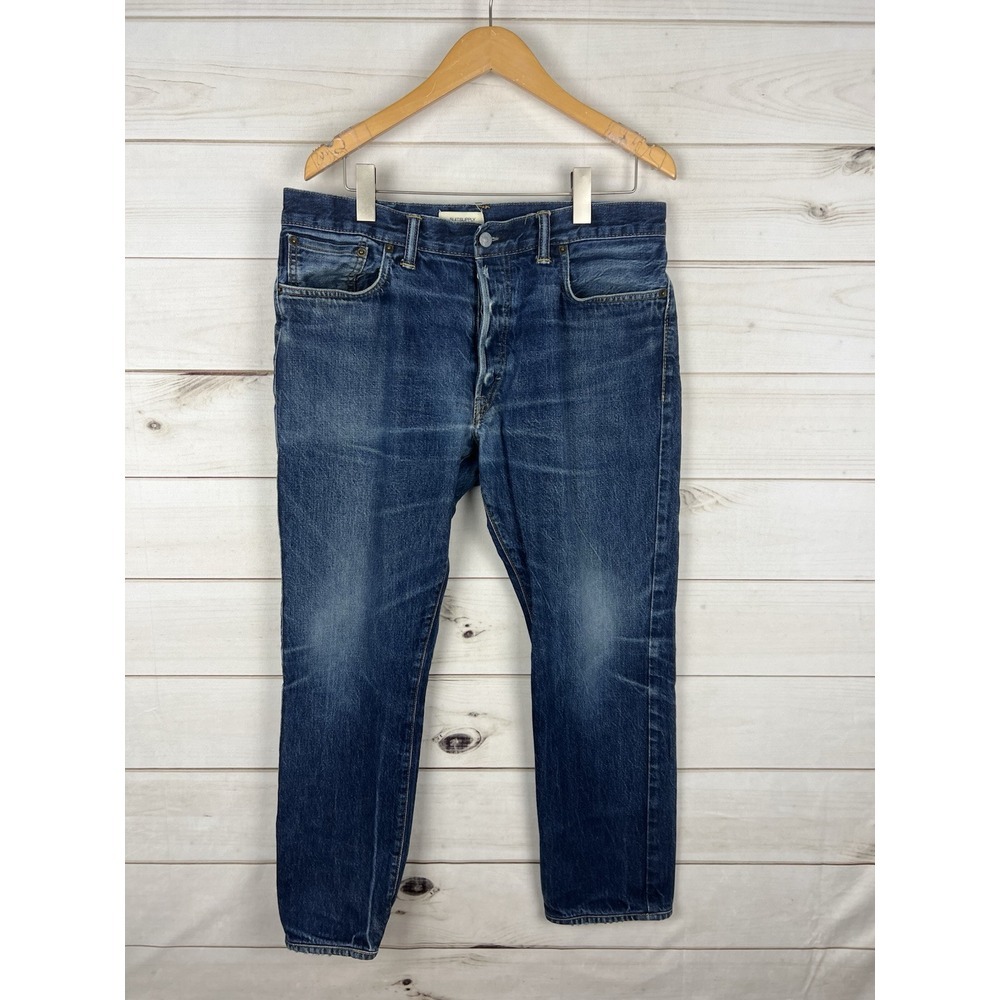 Suitsupply Men's Straight Jeans in Washed Blue Denim